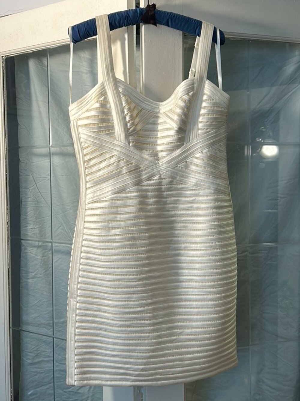BCBG Maxazria White/Cream Mini Dress